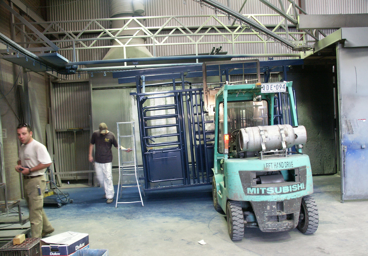Forklift unloading
